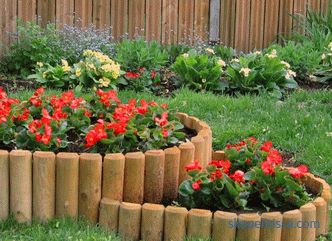Virágágyak határai - fotó ötletek, hogyan készítsünk dekoratív kerítést a virágok számára