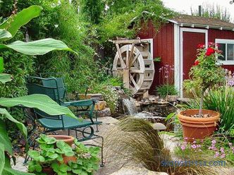 Dekoratív malom egy kerthez - malomgyártás kerthez (+ fotó)