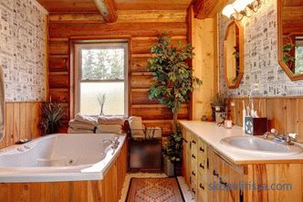 Fürdőszoba kialakítása egy faházban - a modern belső kialakítás szabályai